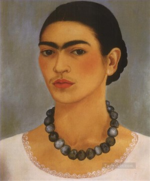 Frida Kahlo Painting - Autorretrato con Collar feminismo Frida Kahlo